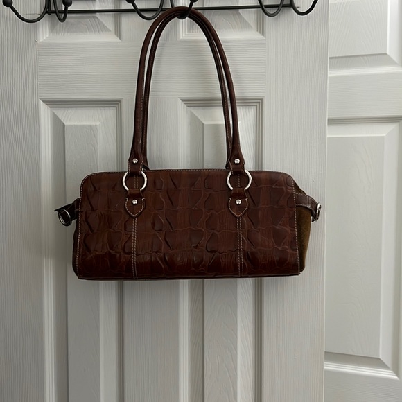 Barbara Handbags - Barbara Leather Vintage  Croc Handbag!